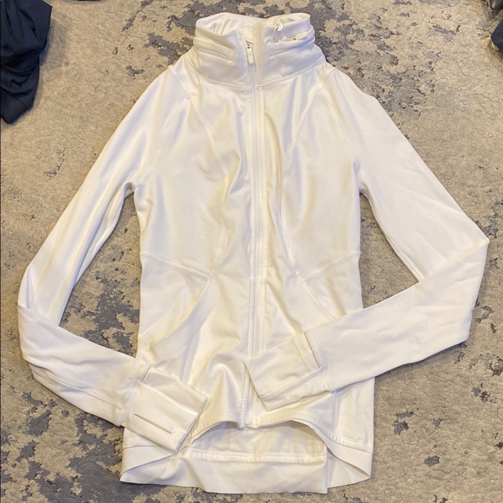 LULULEMON White Zip-Up Jacket size 4